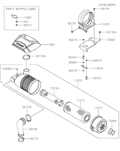 Part Location Diagram of KM-92161-1840 MTD DAMPER